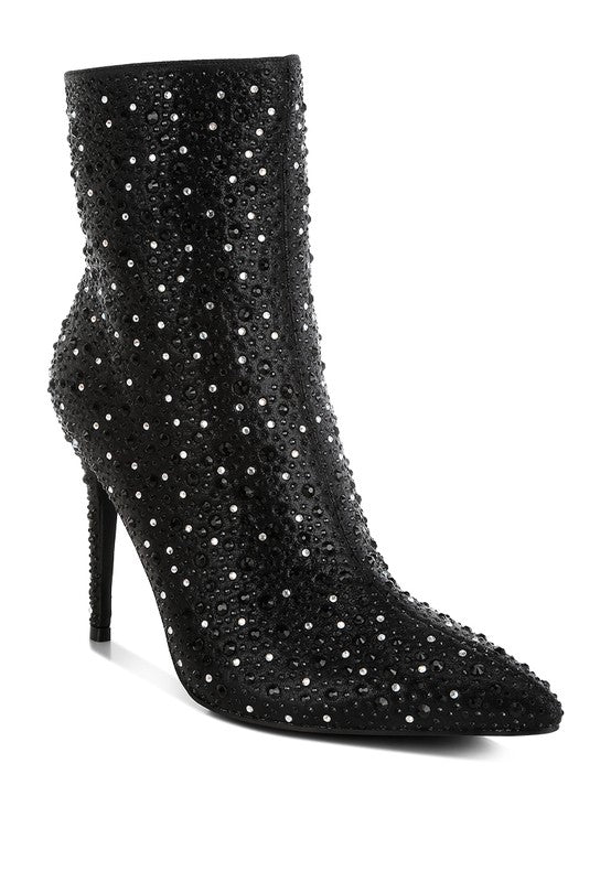 LOBELIA RHINESTONES EMBELLISHED STILETTO BOOTS