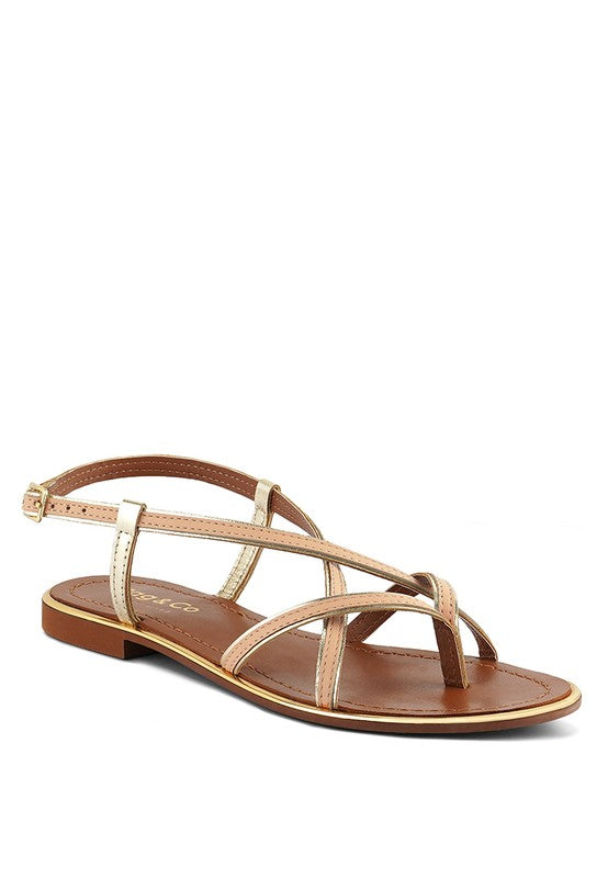 PHOEBE STRAPPY FLAT SANDALS