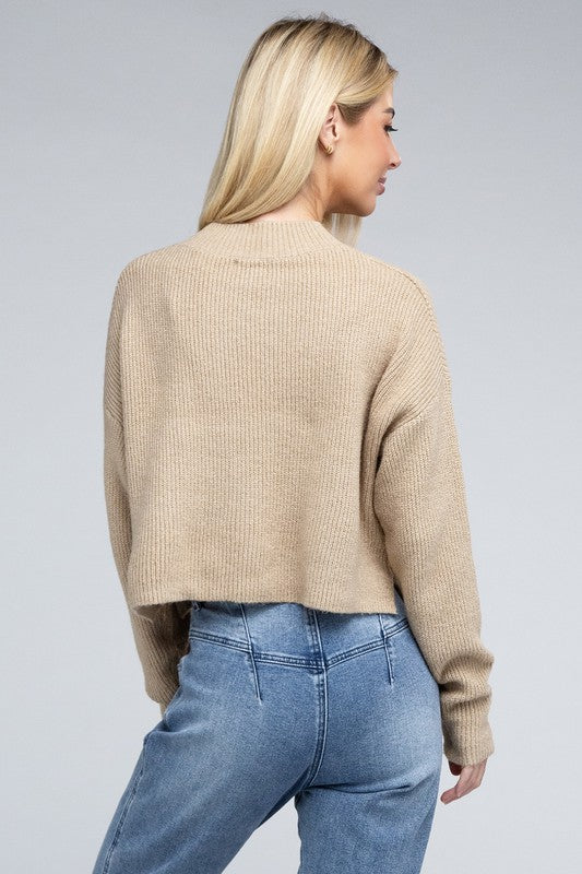 MOCK NECK PULLOVER