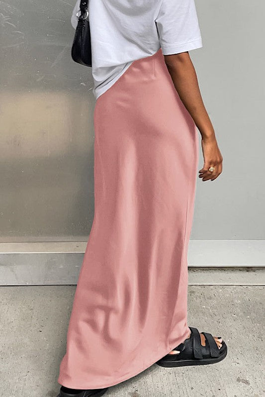 SATIN MAXI SKIRT