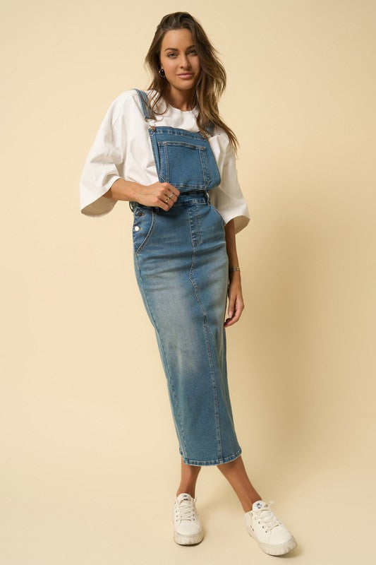 MAXI DENIM OVERALLS