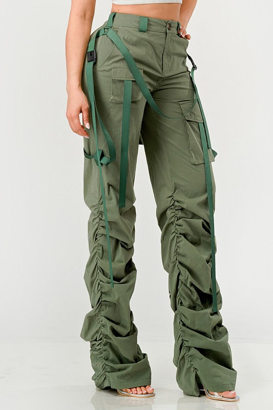 RUCHED UTILITY  PANTS