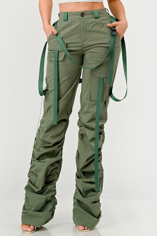 RUCHED UTILITY  PANTS