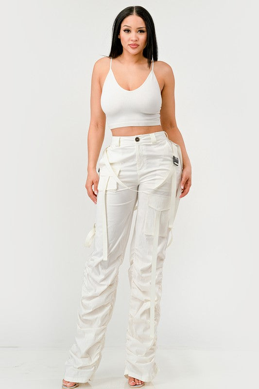 RUCHED UTILITY  PANTS