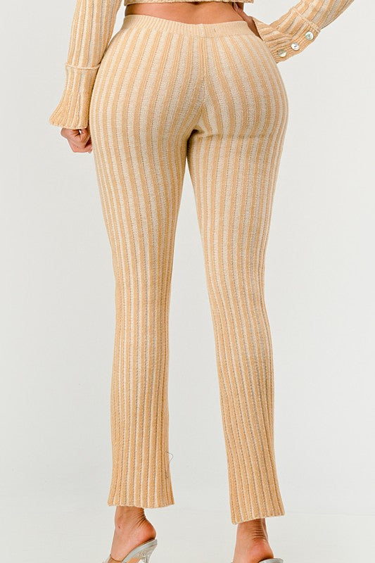 GOLDEN HOUR KNIT PANTS SET