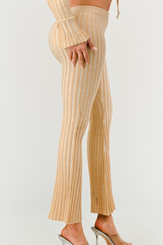 GOLDEN HOUR KNIT PANTS SET