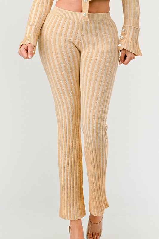 GOLDEN HOUR KNIT PANTS SET