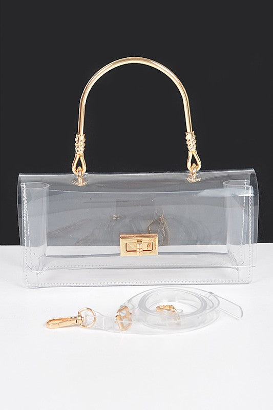 TOP HANDLE ELEGANT TRANSPARENTBAG