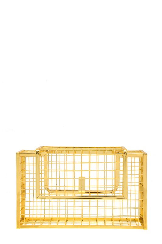 METAL CAGE CROSSBODY BAG