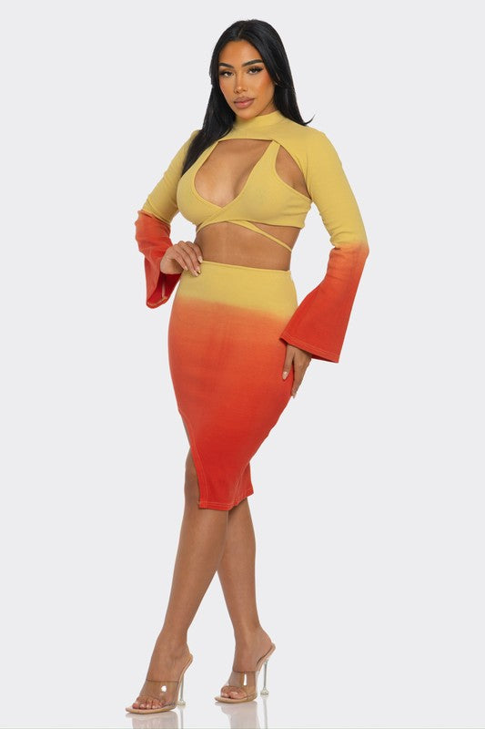 SUNSET AURA SKIRT SET