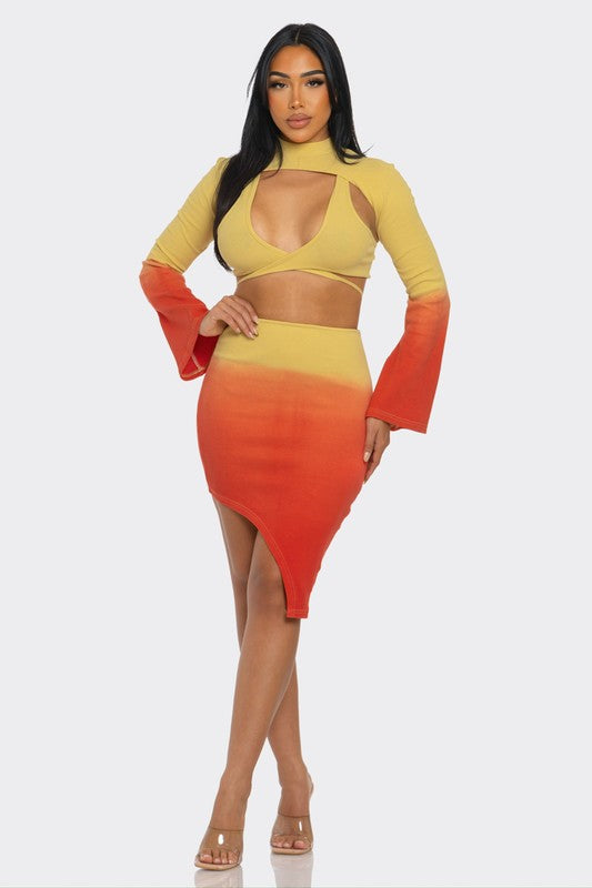 SUNSET AURA SKIRT SET