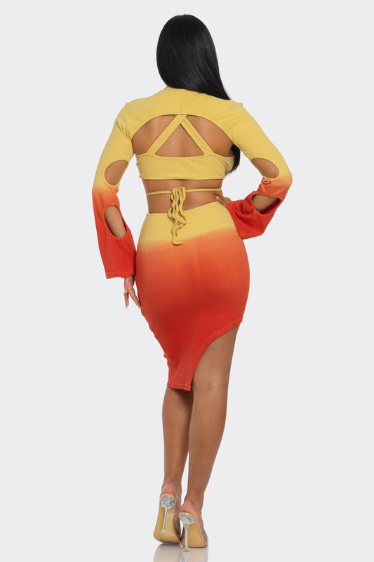 SUNSET AURA SKIRT SET