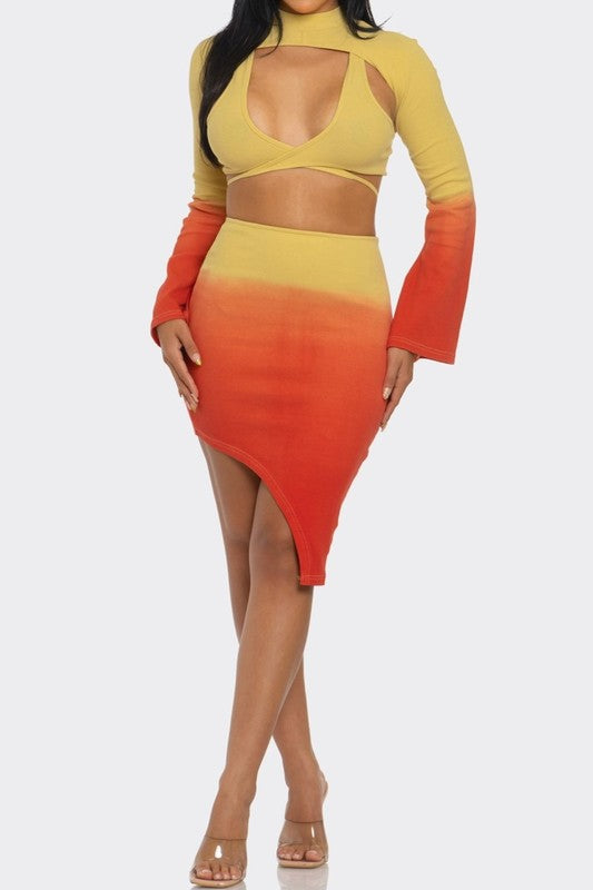 SUNSET AURA SKIRT SET