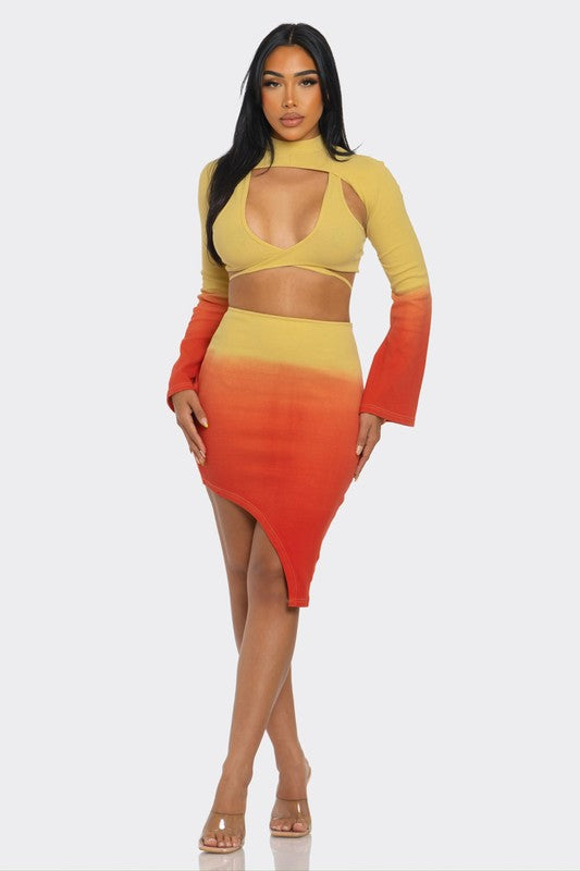 SUNSET AURA SKIRT SET