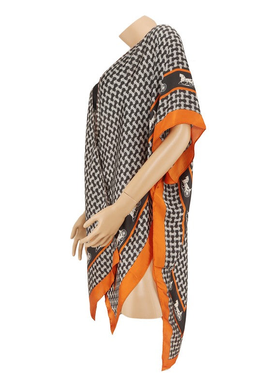 GEOMETRIC PATTERN PRINT COVER UP