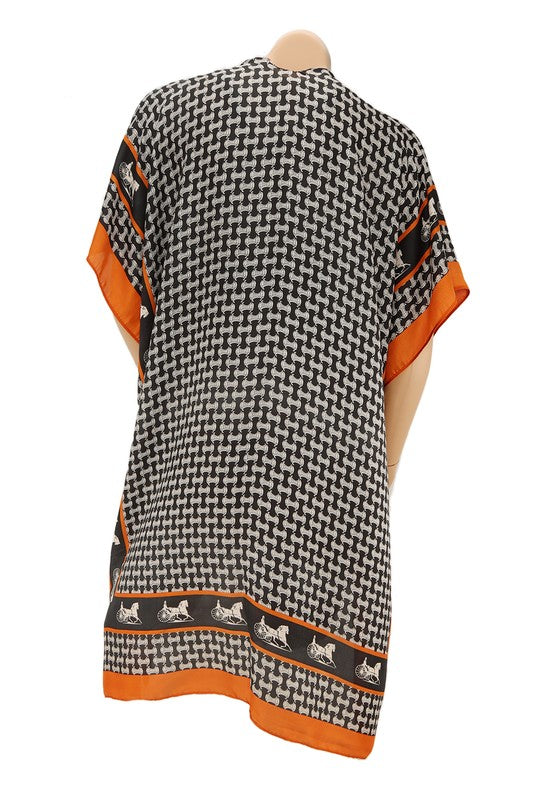 GEOMETRIC PATTERN PRINT COVER UP