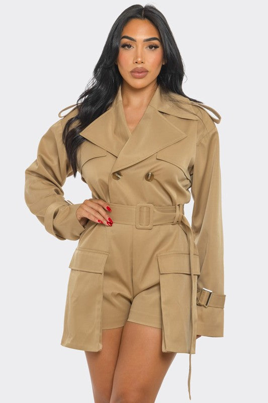 LONG SLEEVE UTILITY ROMPER