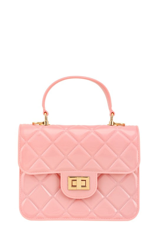 DIAMOND QUILTED CROSS BODY JELLY BAG