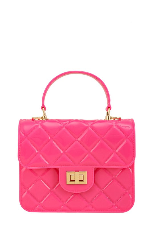 DIAMOND QUILTED CROSS BODY JELLY BAG