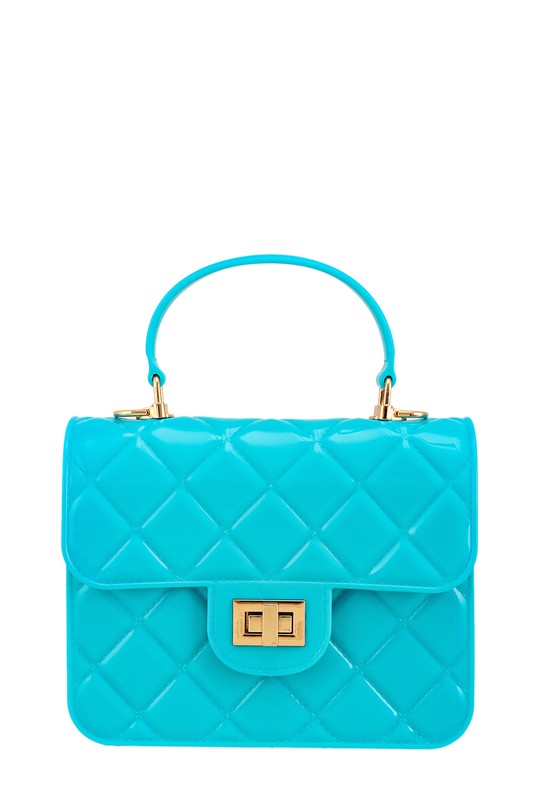 DIAMOND QUILTED CROSS BODY JELLY BAG