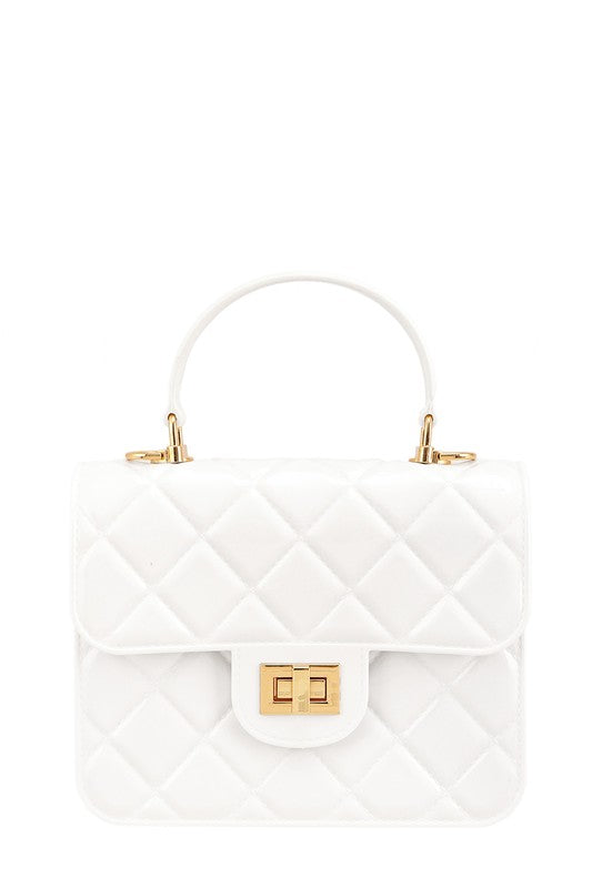 DIAMOND QUILTED CROSS BODY JELLY BAG