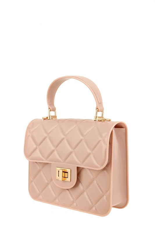 DIAMOND QUILTED CROSS BODY JELLY BAG