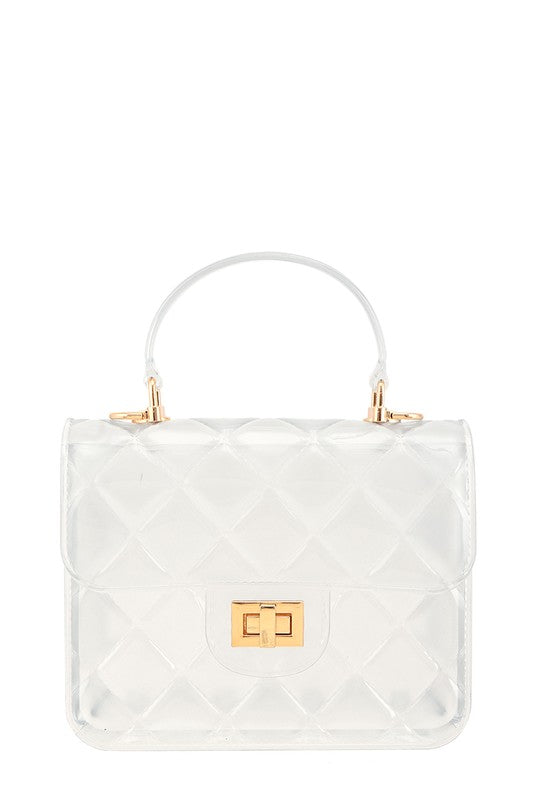 DIAMOND QUILTED CROSS BODY JELLY BAG