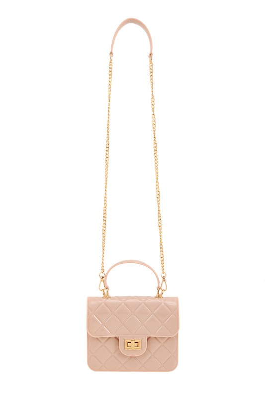 DIAMOND QUILTED CROSS BODY JELLY BAG