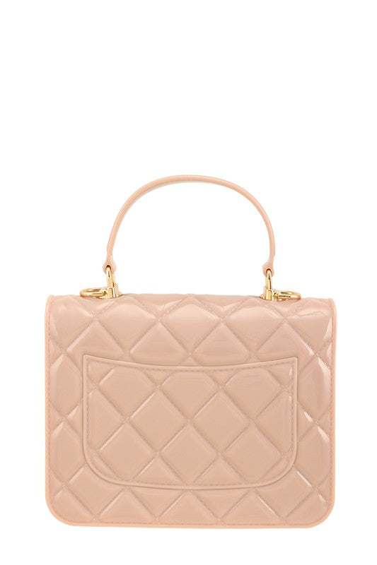 DIAMOND QUILTED CROSS BODY JELLY BAG