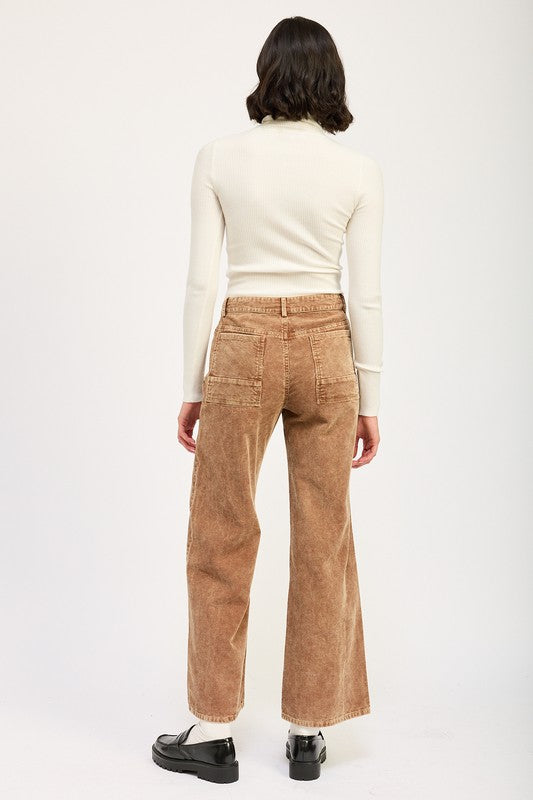 WIDE LEG CORDUROY PANTS