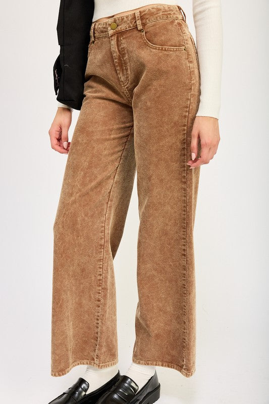 WIDE LEG CORDUROY PANTS