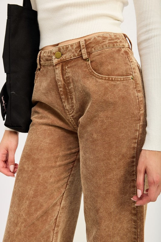 WIDE LEG CORDUROY PANTS