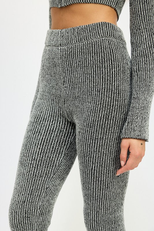 HIGH WAIST RIBBED PANTS