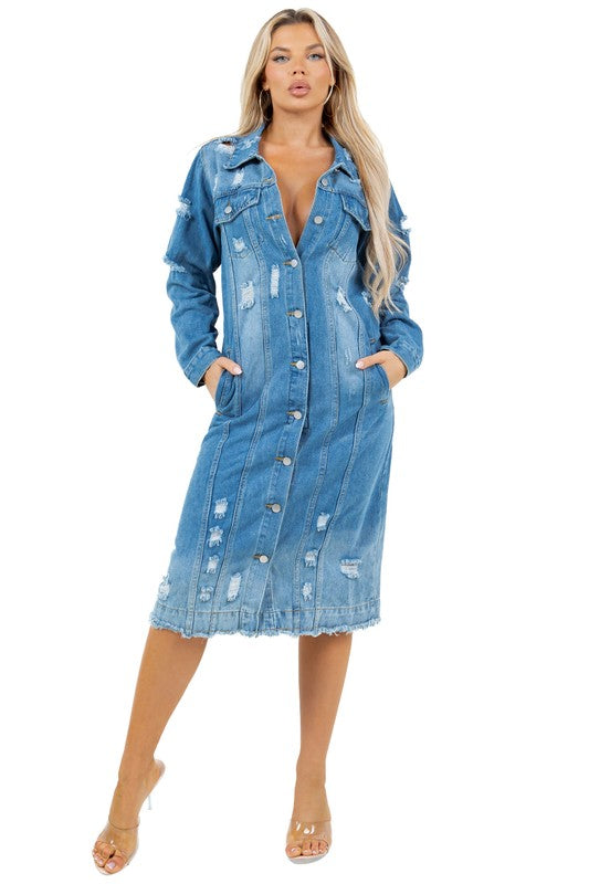 DENIM JACKET DRESS