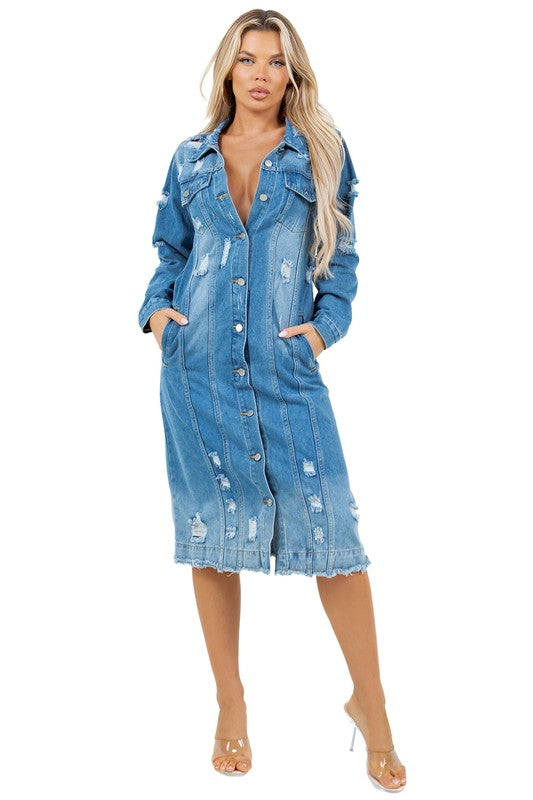 DENIM JACKET DRESS