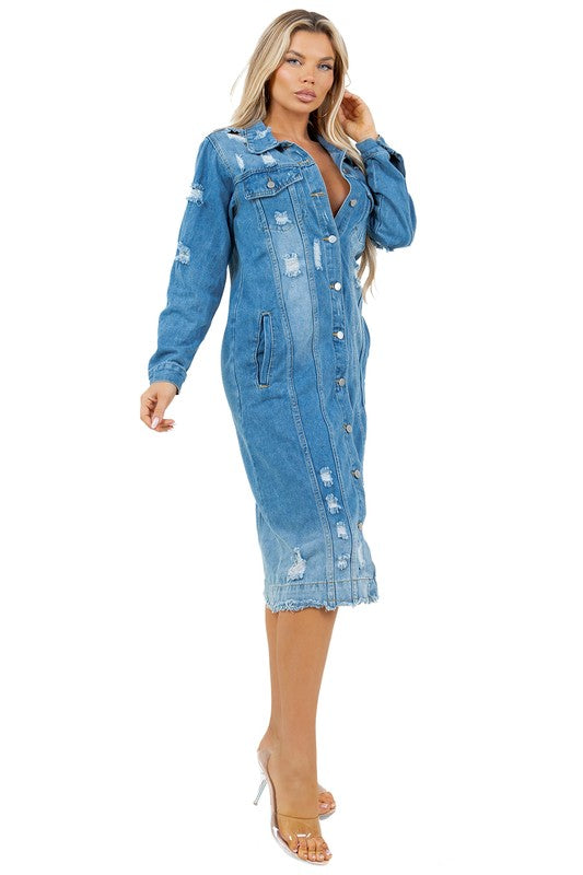 DENIM JACKET DRESS