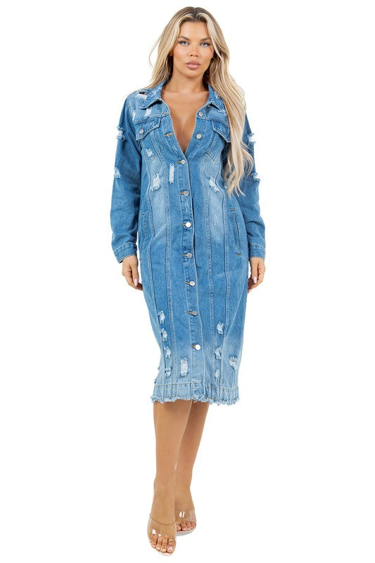 DENIM JACKET DRESS