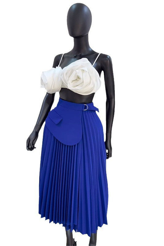 PLEATED MAXI SKIRT