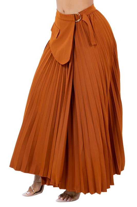 PLEATED MAXI SKIRT