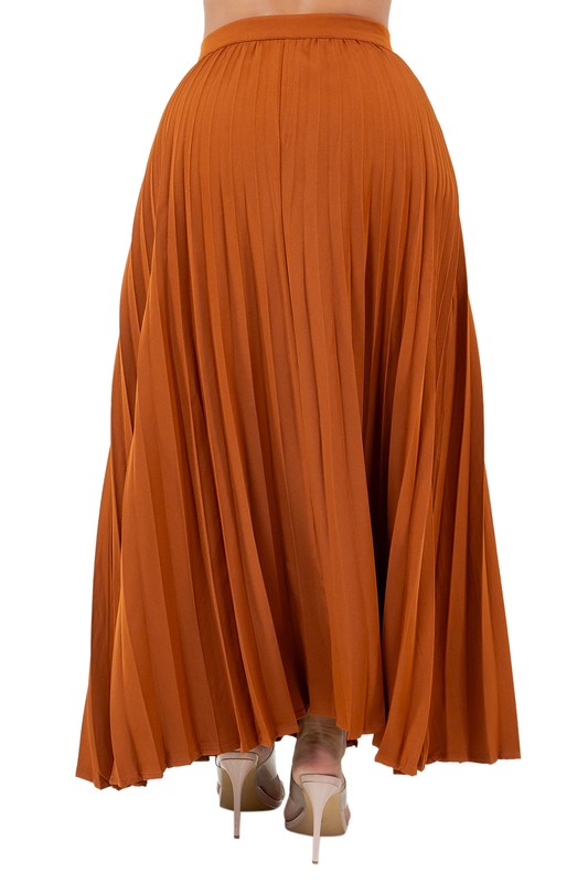 PLEATED MAXI SKIRT