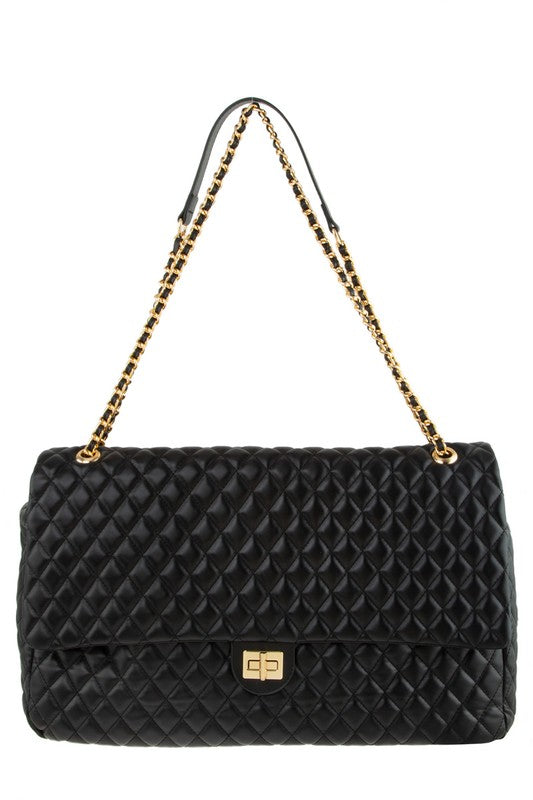 OVERSIZED QUILTED SHOULDER BAG