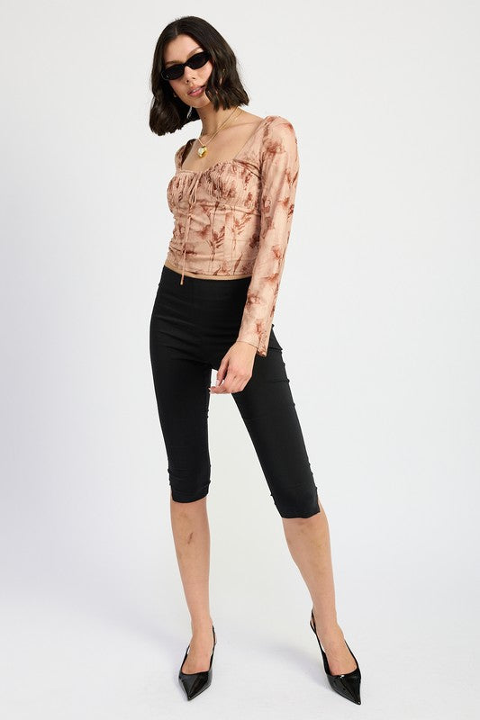 SWEETHEART SQUARE NECK FLORAL TOP