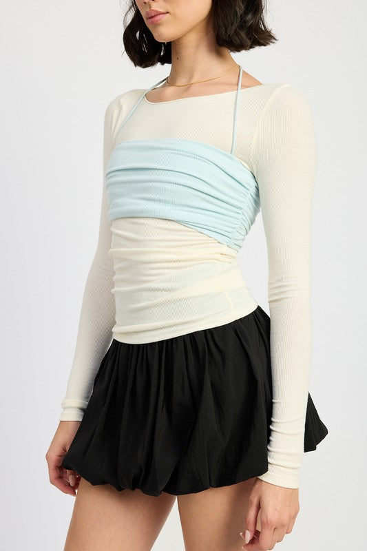 LAYERED LONG SLEEVE TOP