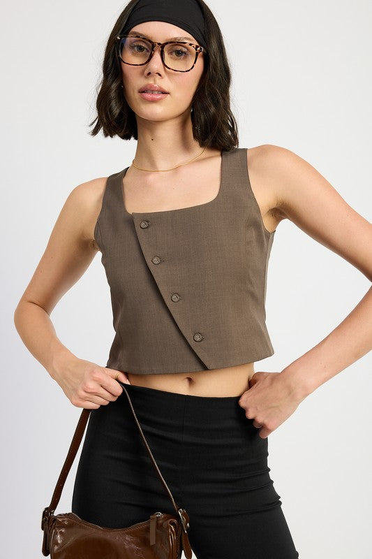 ASYMMETRICAL VEST TOP