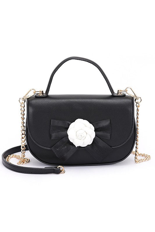 CAMELLIA FLOWER TOP HANDLE SWING BAG