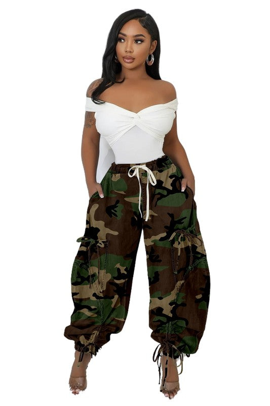 HAREM STYLE CARGO PANTS