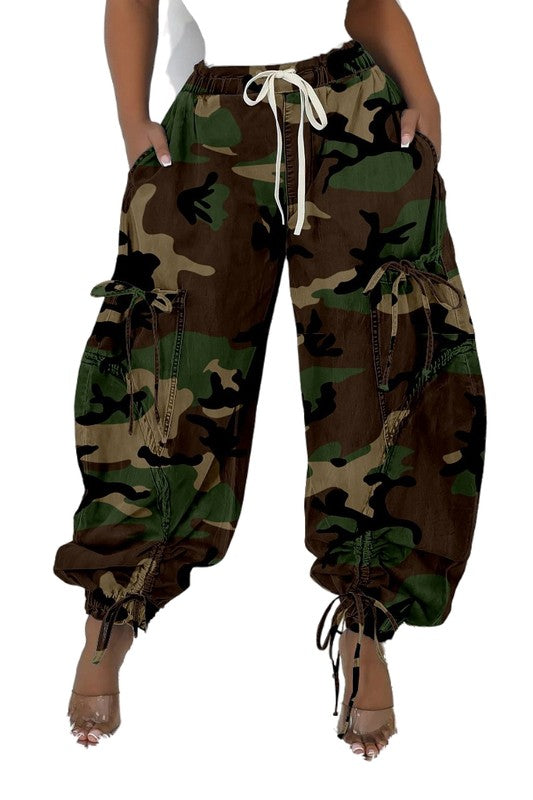 HAREM STYLE CARGO PANTS