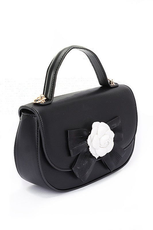 CAMELLIA FLOWER TOP HANDLE SWING BAG