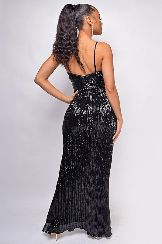 SPARKLY FLOOR LENGTH GOWN