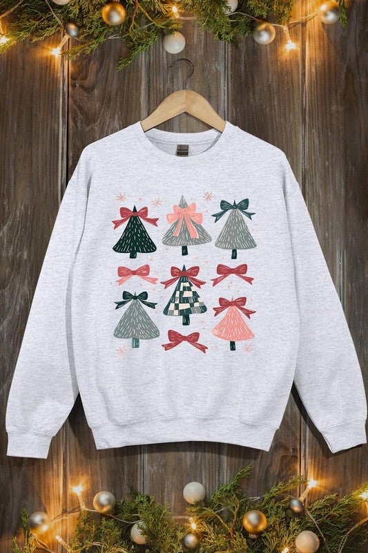COQUETTE CHRISTMAS TREE GRAPHIC FLEECE SWEATSHIRT